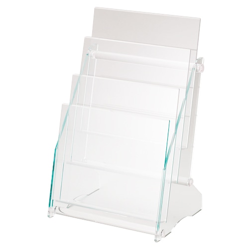 ライオン事務器　卓上パンフレットスタンド　アクリルフレーム　A4　1列3段　PS-131A　1個（ご注文単位1個）【直送品】