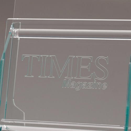 ライオン事務器 卓上パンフレットスタンド アクリルフレーム A4 2列3段 PS-231A 1個(ご注文単位1個)【直送品】