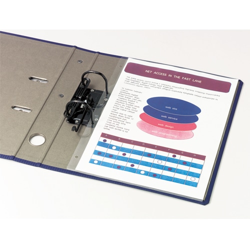ライオン事務器 PPカラーホルダー(高透明) A4 2・4穴 厚さ0.18mm CF-32C 1枚(ご注文単位1枚)【直送品】