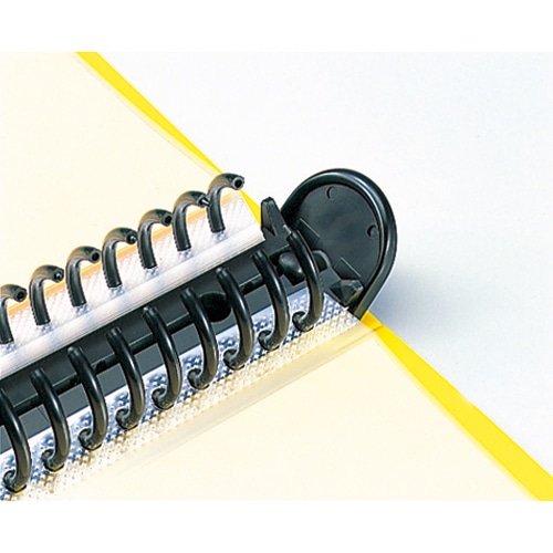 ライオン事務器 クリアーバインダー A4タテ 30穴 20ポケット付属 背幅30mm ブラック CB-543 1冊(ご注文単位1冊)【直送品】