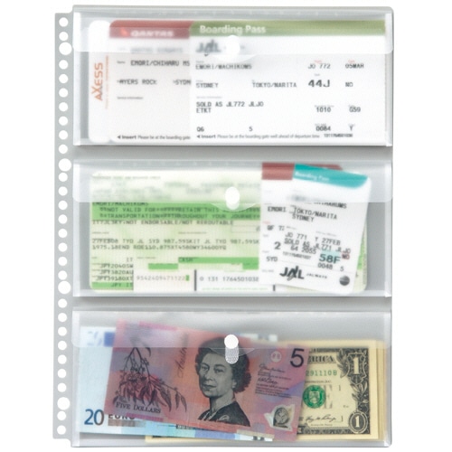 ライオン事務器　ポッケ　de　整理　A4タテ　2・4・30穴　片面3ポケット　マチ・フタ付　NP-3M　1パック（2枚）（ご注文単位1パック）【直送品】