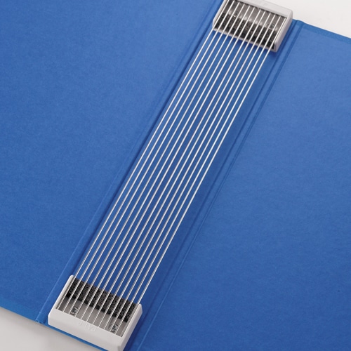 ライオン事務器 マガジンファイル ワイヤ式 A4タテ とじ厚50mm ワイヤ12本付 ブルー MF-53WC 1冊(ご注文単位1冊)【直送品】