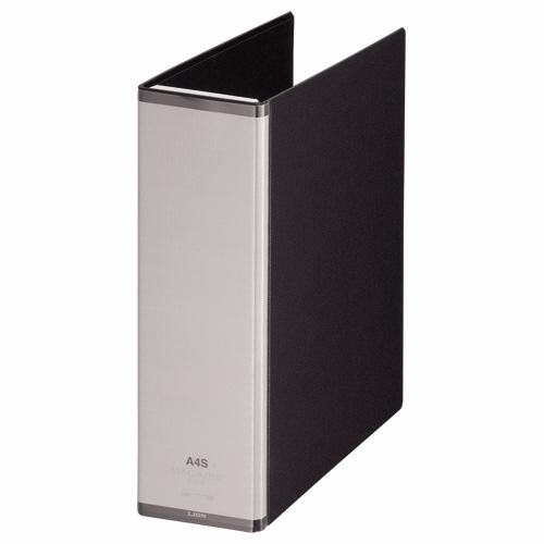 ライオン事務器　マガジンファイル　ワイヤ式　A4タテ　とじ厚70mm　ワイヤ16本付　ブラック　MF-73WC　1冊（ご注文単位1冊）【直送品】