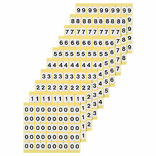 ライオン事務器　ナンバーラベルM　数字2　KM-1-2　1パック（250片：25片×10シート）（ご注文単位1パック）【直送品】