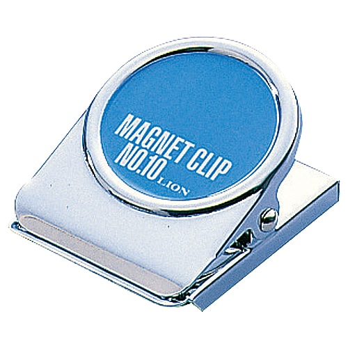 ライオン事務器 マグネットクリップ(裏面マグネット付) W50×D65×H35mm CS-10 1個(ご注文単位1個)【直送品】