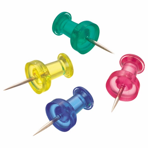 ライオン事務器 カラーピンチェス型 針長さ10mm 透明色込 CS-M03 1箱(90本)(ご注文単位1箱)【直送品】