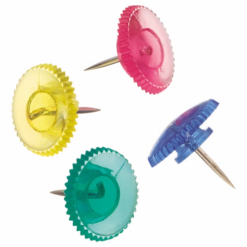 ライオン事務器 カラーピン平型 針長さ8mm 透明色込 CS-M05 1箱(120本)(ご注文単位1箱)【直送品】