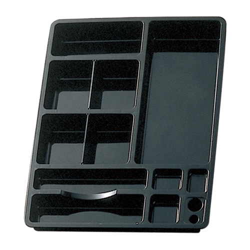 ライオン事務器　デスクイントレー　W320×D425×H48mm　ブラック　CS-58　1個（ご注文単位1個）【直送品】