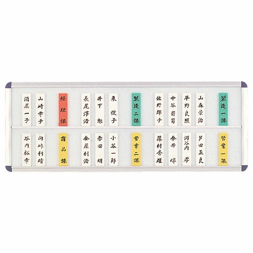 ライオン事務器　社員一覧表　50枚2段用　W600×H225×D15mm　No.50N　1枚（ご注文単位1枚）【直送品】