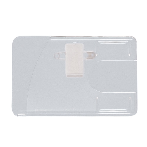 ライオン事務器　IDカード用名札　ヨコ型　ハードタイプ　クリップ・安全ピン付　N-231　1個（ご注文単位1個）【直送品】