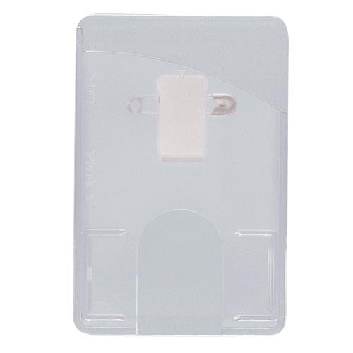 ライオン事務器　IDカード用名札　ヨコ型　ハードタイプ　クリップ・安全ピン付　N-232　1個（ご注文単位1個）【直送品】