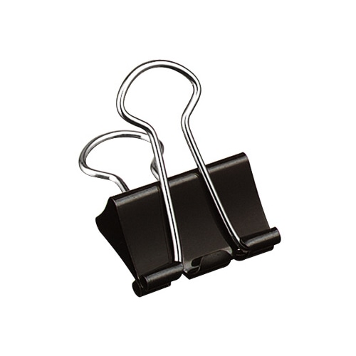 コクヨ ダブルクリップ(Scel-bo) 個箱タイプ 中 口幅25mm 黒 クリ-J34ND 1パック(10個)(ご注文単位1パック)【直送品】