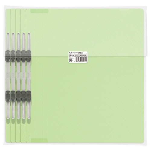 プラス　背補強フラットファイル　A4タテ　150枚収容　背幅18mm　グリーン　No.021S　1パック（10冊）（ご注文単位1パック）【直送品】