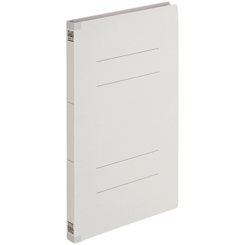 プラス　背補強フラットファイル　A4タテ　150枚収容　背幅18mm　グレー　No.021S　1パック（10冊）（ご注文単位1パック）【直送品】