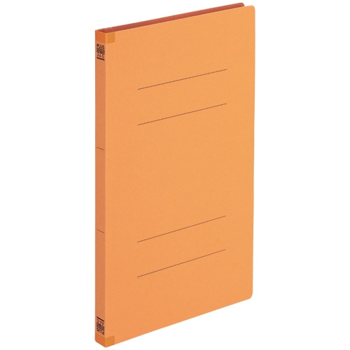 プラス　背補強フラットファイル　A4タテ　150枚収容　背幅18mm　オレンジ　No.021S　1パック（10冊）（ご注文単位1パック）【直送品】