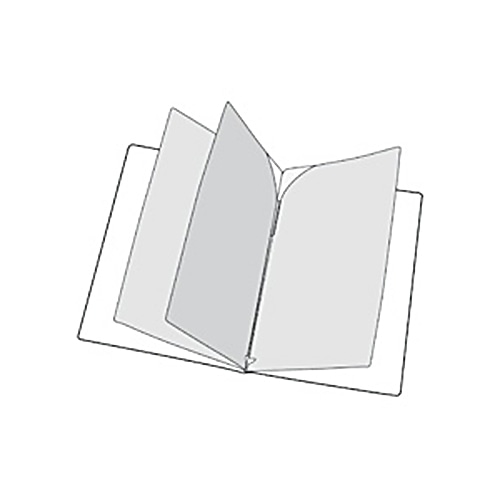 リヒトラブ　6ポケットホルダー　A4（A3・2ツ折）　乳白　F-3412-1　1枚（ご注文単位1枚）【直送品】