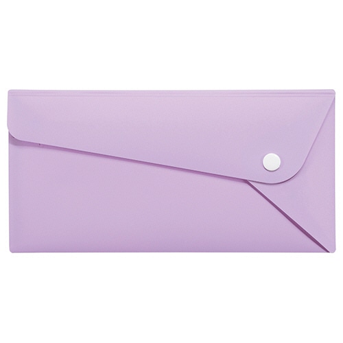 ライオン事務器　PPカラーホルダー　PELTO（ペルト）　A4三つ折りサイズ　ラベンダー　CF-61P　1枚（ご注文単位1枚）【直送品】