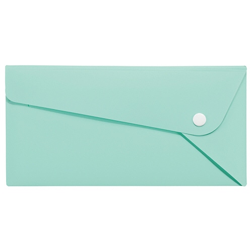 ライオン事務器　PPカラーホルダー　PELTO（ペルト）　A4三つ折りサイズ　ミントグリーン　CF-61P　1枚（ご注文単位1枚）【直送品】