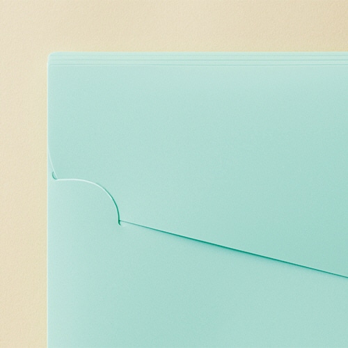 ライオン事務器 PPカラーホルダー PELTO(ペルト) A4三つ折りサイズ ミントグリーン CF-61P 1枚(ご注文単位1枚)【直送品】