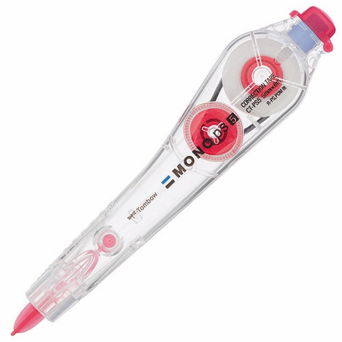 トンボ鉛筆　修正テープ　モノPS5　5mm幅×6m　赤　CT-PS5　1個（ご注文単位1個）【直送品】