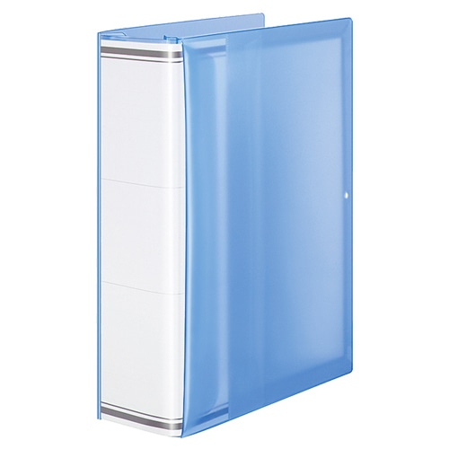 コクヨ ガバットファイル(design-select) 活用タイプ・PP製 A4タテ 1000枚収容 背幅15~115mm 透明青 フ-PT90NB 1冊(ご注文単位1冊)【直送品】