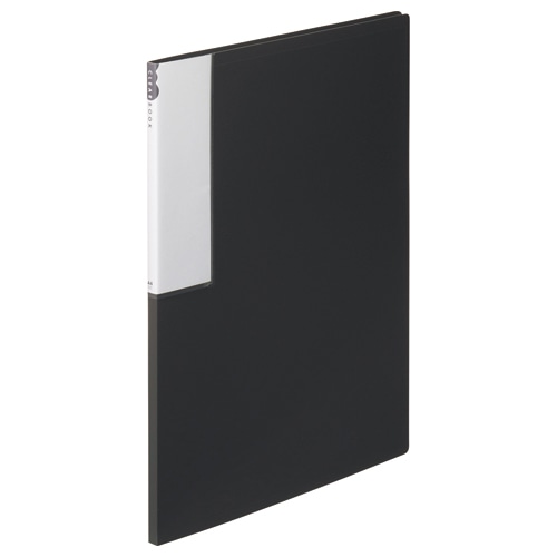 TANOSEE クリヤーブック A4タテ 12ポケット 背幅10mm ダークグレー 1冊(ご注文単位1冊)【直送品】