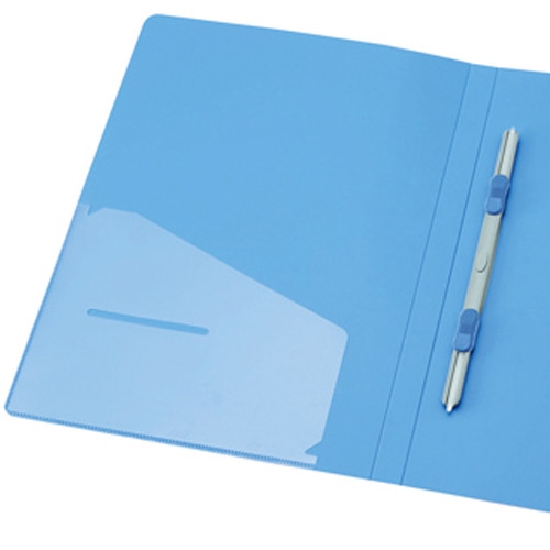 TANOSEE レターファイル(PP) A4タテ 120枚収容 背幅18mm ブルー 1冊(ご注文単位1冊)【直送品】