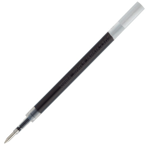 ゼブラ ジェルボールペン替芯 JRV-0.5芯 黒 P-RJRV5-BK 1本(ご注文単位1本)【直送品】