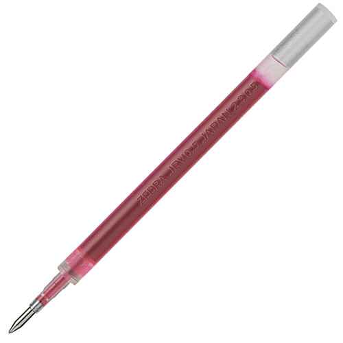 ゼブラ ジェルボールペン替芯 JRV-0.5芯 赤 P-RJRV5-R 1本(ご注文単位1本)【直送品】