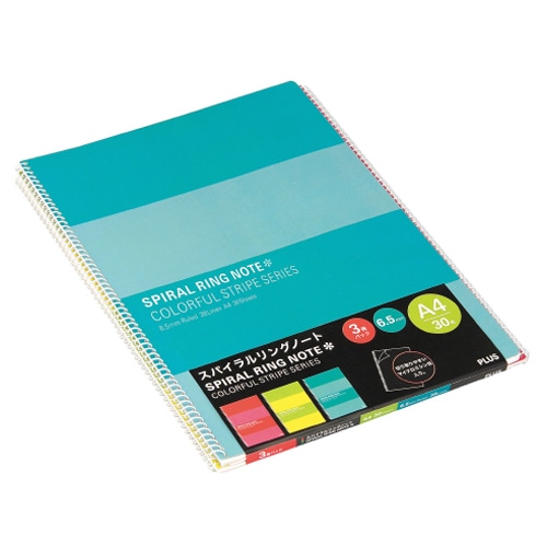 プラス　リングノート　スパイラルリング　A4　RS-230-3P　1パック（3冊）（ご注文単位1パック）【直送品】
