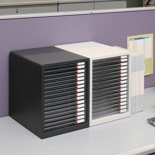 アイリスオーヤマ　レターケース　A4タテ　スリム16段　ダークグレー　L-16SSR　1台（ご注文単位1台）【直送品】