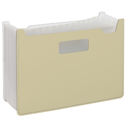 セキセイ　パピエリ　ドキュメントスタンド　A4ワイドヨコ　12仕切り13ポケット　クリーム　FB-2380-52　1個（ご注文単位1個）【直送品】