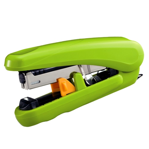 プラス　フラットクリンチステープラー　ピタヒット　20枚とじ　グリーン　ST-010X　1個（ご注文単位1個）【直送品】