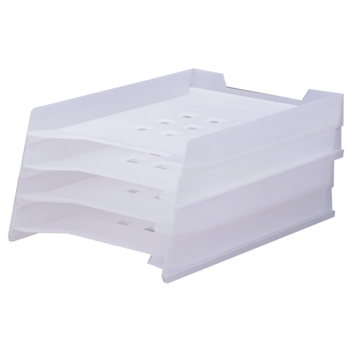 リヒトラブ　マルチレタートレー　A4タテ　乳白　A-7300-1　1組（2個）（ご注文単位1組）【直送品】