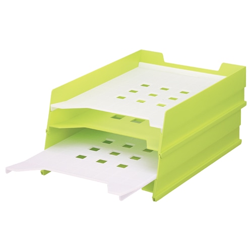 リヒトラブ マルチレタートレー A4タテ 黄緑 A-7300-6 1組(2個)(ご注文単位1組)【直送品】