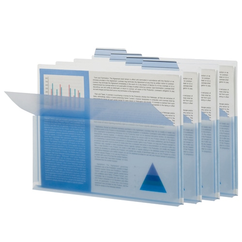 ライオン事務器 PPポケットホルダー(エール) A4 透明 マチ付 PH-42A-T 1パック(4冊)(ご注文単位1パック)【直送品】