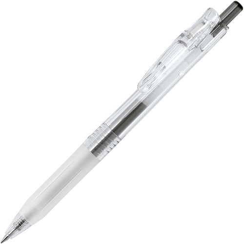 ゼブラ ジェルボールペン バイオチューブ搭載サラサクリップ 0.5mm 黒 (軸色:ウォータークリアー) BI-JJ15-WC 1本(ご注文単位1本)【直送品】