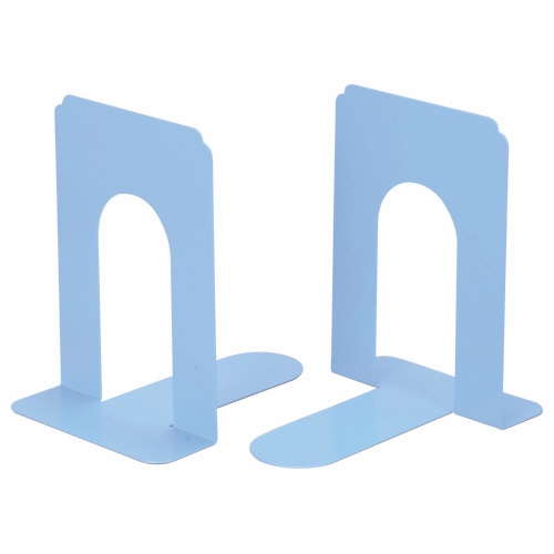ライオン事務器　ブックエンド　T型　大　ライトブルー　NO.7　1組（2枚）（ご注文単位1組）【直送品】