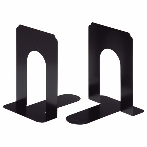 ライオン事務器　ブックエンド　T型　大　ブラック　NO.7　1組（2枚）（ご注文単位1組）【直送品】