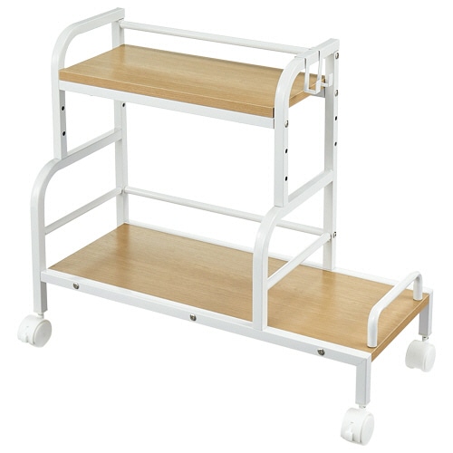 YAMAZEN　デスク下ワゴン　バッグ・靴収納付　幅700mm　ナチュラル／アイボリー　MUDB-70（NA／IV）　1台（ご注文単位1台）【直送品】