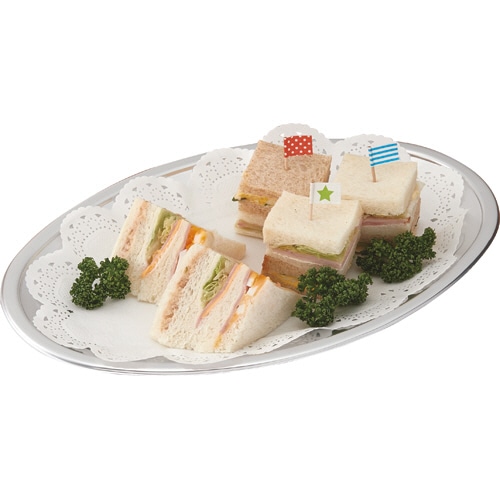 アートナップ パーティープレート レースペーパー付 大 PA-08 1パック(2枚)(ご注文単位1パック)【直送品】