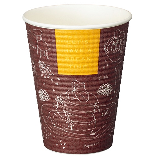 アートナップ　エンボスカップ　340ml（11.5オンス）　ブレイクタイム　1パック（50個）（ご注文単位1パック）【直送品】