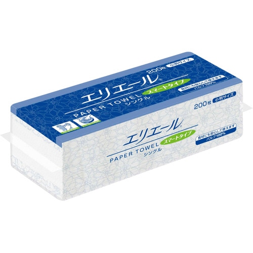 大王製紙　エリエール　ペーパータオル　スマートタイプ　シングル　小判　200枚　1パック（ご注文単位1パック）【直送品】