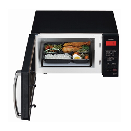 ツインバード ミラーガラスフラット電子レンジ ブラック DR-D269B 1台(ご注文単位1台)【直送品】