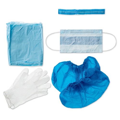 川西工業 感染症対策キット サイズフリー 5種 #7023 1パック(ご注文単位1パック)【直送品】