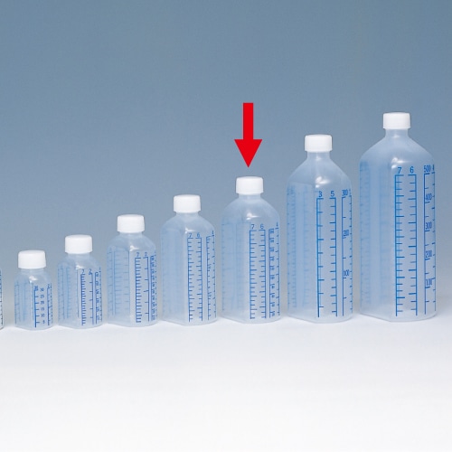 シンリョウ　プリントメモリ瓶　青目盛　200ml　1セット（80本）（ご注文単位1セット）【直送品】