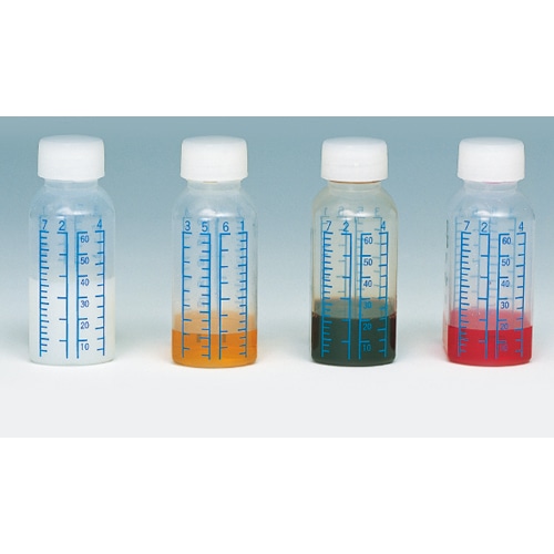 シンリョウ　プリントメモリ瓶　青目盛　200ml　1セット（80本）（ご注文単位1セット）【直送品】