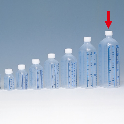 シンリョウ　プリントメモリ瓶　青目盛　500ml　1セット（40本）（ご注文単位1セット）【直送品】