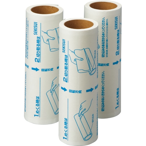 積水マテリアルソリューションズ　カーペットローラー　ミセスロール　スペアテープ　J5ST3P　1パック（3巻）（ご注文単位1パック）【直送品】