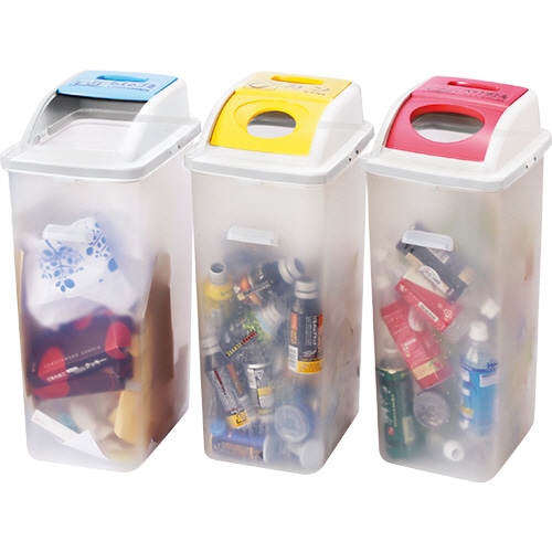 積水テクノ成型 透明分別ダスター #45 フタ 四角穴 ブルー BDF41HT 1個(ご注文単位1個)【直送品】